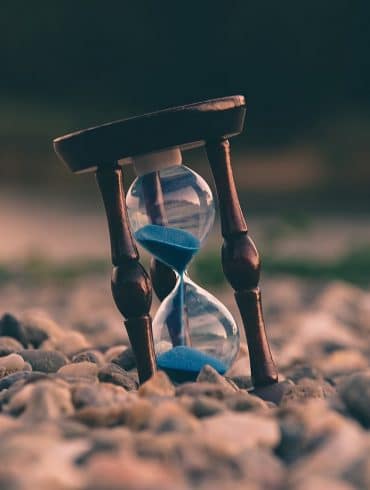 att bestämma över sin tid - timglas